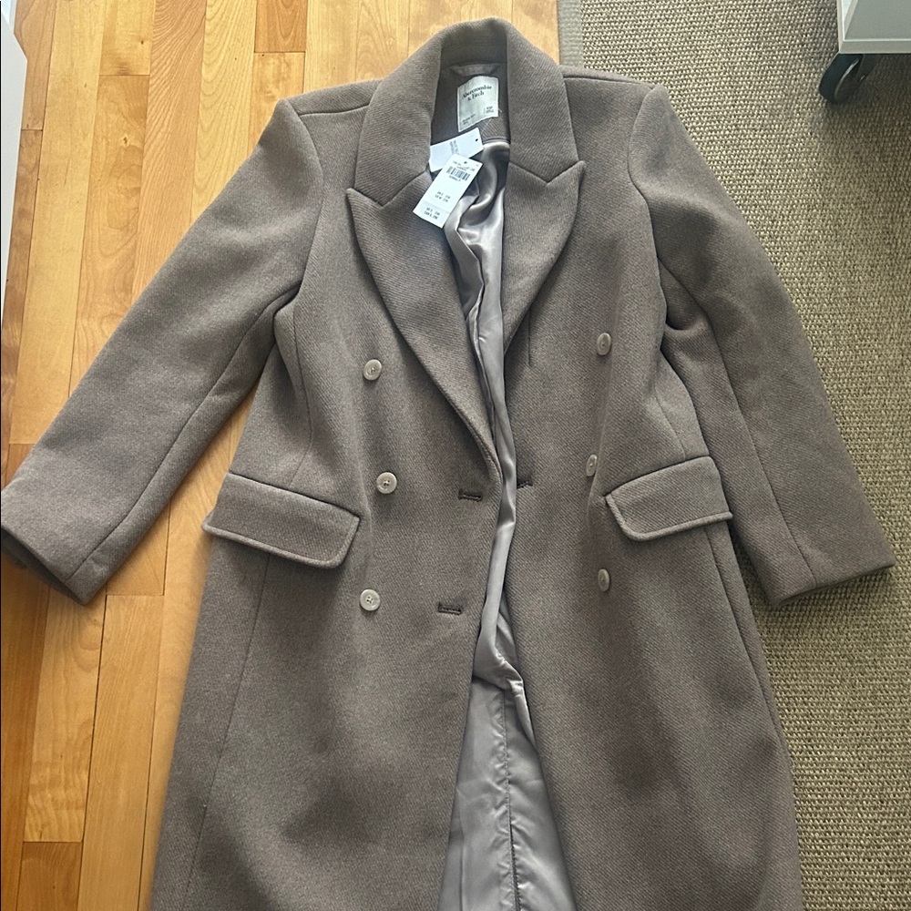 Abercrombie & Fitch Taupe Wool blend Fall/Winter Coat